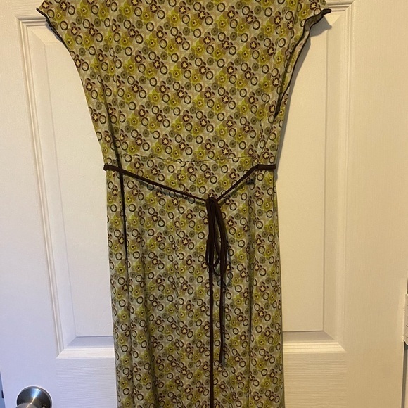 Connected Apparel 70’s Inspired retro green patterned women’s dress size 12 - Picture 11 of 12